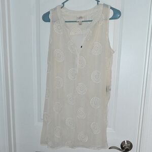 Knox Rose Cream Embroidered Sleeveless Top